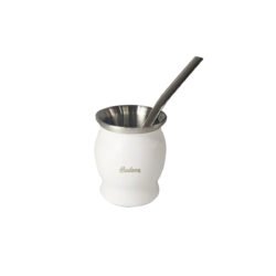 Mate hudson acero inoxidable con bombilla blanco