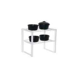organizador estante rack blanco alacena con fondo blanco